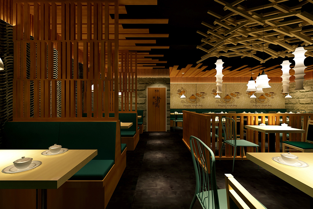 餐飲店裝修案例圖片,火鍋店空間設(shè)計效果圖