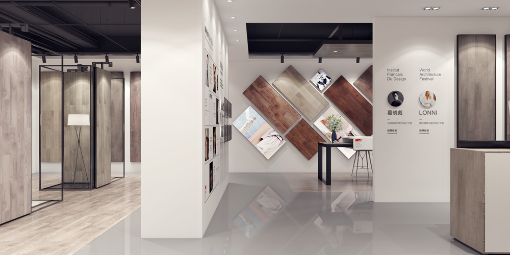 地板展廳設(shè)計效果圖欣賞,上海展廳設(shè)計效果圖