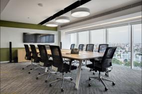 快捷酒店會(huì)議室背景墻裝修效果圖片