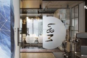 貿(mào)易公司玻璃隔斷設(shè)計(jì)裝修效果圖