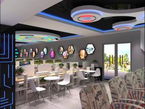 網(wǎng)咖裝修實(shí)物圖片