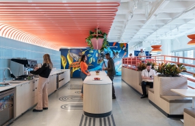 辦公區(qū)域灰藍(lán)色白裝修風(fēng)格圖